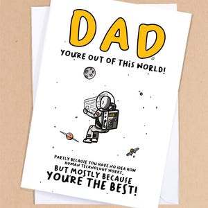Papa technophobe / Carte drôle de fête des pères / Carte de papa / Anniversaire de papa / Carte pour papa / Carte de beau-père / Fête des pères - GC451