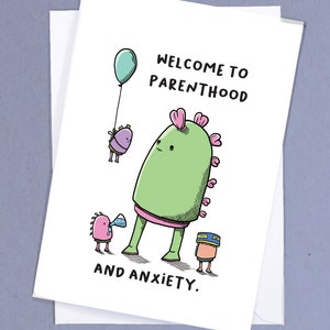 Eerste keer ouder / grappige babywenskaart / babyshower / pasgeboren cadeau / leuke zwangerschapskaart / schattig babycadeau - GC322