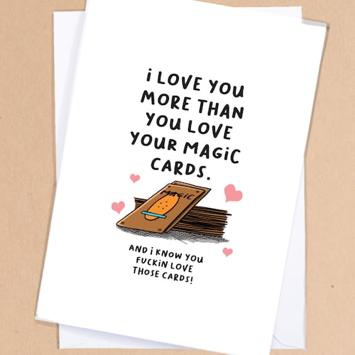 Valentines Get Your Deck Out / MTG Valentines Card/ Geek Valentines Card /  Funny Magic Card / Nerdy Boyfriend Card - GC233 - Etsy