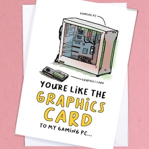 Valentinstag Karte / Gamer Freund Karte / Gamer Freundin Karte - Nerd Valentinstag / Geek Karte / Gaming Karte / Gamer Valentinstag Karte / PC Gamer Karte - GC146