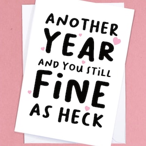 Cute Love Card / Anniversary Card / Hot Girlfriend Card / 1-jarig jubileum / Funny Lover Card / Boyfriend Card / Girlfriend Card - GC253