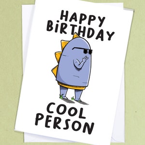 Feliz aniversário, pessoa legal / Cartão de aniversário legal / Cartão de aniversário infantil / Saudações engraçadas de aniversário / Irmão / Desejos fofos de aniversário - GC61