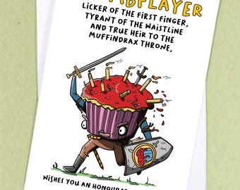 D&D Birthday Card / Fantasy Gaming Card / Role player birthday card Nerd gaming Card / DM Card / geek birthday card - GC463