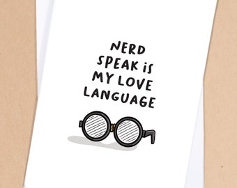 Biglietto d'auguri maleducato per un nerd nella tua vita / linguaggio dell'amore / biglietto d'auguri sexy per l'anniversario / biglietto da nerd / biglietto d'auguri per l'anniversario da nerd / biglietto d'auguri per l'amore da nerd - GC243