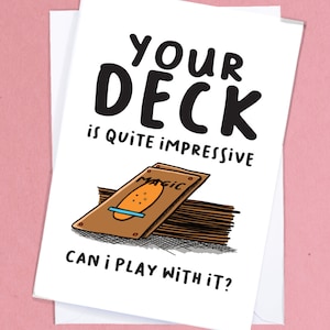 Your Deck is impressive, can i play with it? / MTG Birthday Card / Nerdy love / Geek Birthday gift / Funny Birthday Greetings - GC156