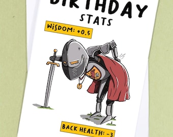 D&D Birthday Card / Fantasy Gaming Card / Tabletop Gaming card / Nerd gaming Card / DM Card / geek birthday card - GC464