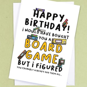 Tarjeta de cumpleaños de juego de mesa / Tarjeta de jugador de mesa / Tarjeta de juego de mesa friki / Tarjeta de juego de mesa / Tarjeta de novio friki / Tarjeta de adicto a los juegos de mesa - GC403