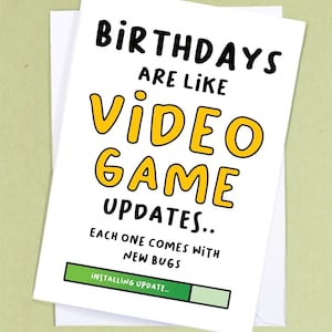 Carte d'anniversaire drôle de jeu / carte de jeu vidéo / petit ami joueur / petite amie joueur / blague de jeu / carte de voeux de jeu - GC457