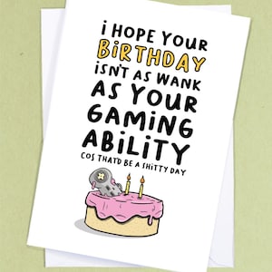 Carte d'anniversaire de joueur / carte de jeu vidéo / petit ami de joueur / petite amie de joueur / carte de joueur / carte de voeux de jeu - GC109