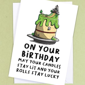 Board Gamer birthday Card / D&D Birthday Card / Fantasy Gaming Card / Nerd gaming Card / DM Card / geek birthday card - GC461