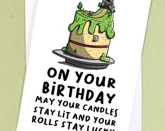 Board Gamer birthday Card / D&D Birthday Card / Fantasy Gaming Card / Nerd gaming Card / DM Card / geek birthday card - GC461