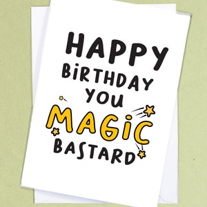 Proficiat met je verjaardag Magic Bast*rd / MTG-verjaardagskaart / Geek-verjaardagskaart / Grappige verjaardagswensen / Verjaardag broer of zus - GC54