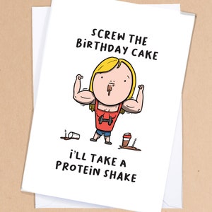 Gym lover birthday card/ Gym goer card / Gym rat card / Fitness card / Funny birthday card for him / Boyfriend birthday card - GC16 image 4