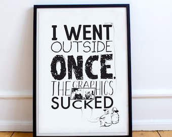 Video Game Poster / Gaming Typography Print / Gaming Addict / Gaming Gift / Gamer Poster Print / Video Game Poster / Geek poster