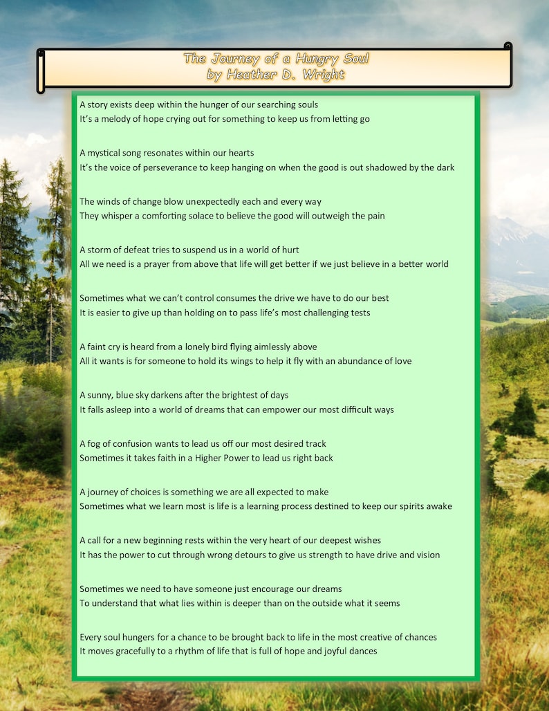 The Trip of a Hungry Soul - Printable Electronic Down load graphic regarding Prayer Rock Poem Printable named The Vacation of a Hungry Soul - Printable Electronic Obtain