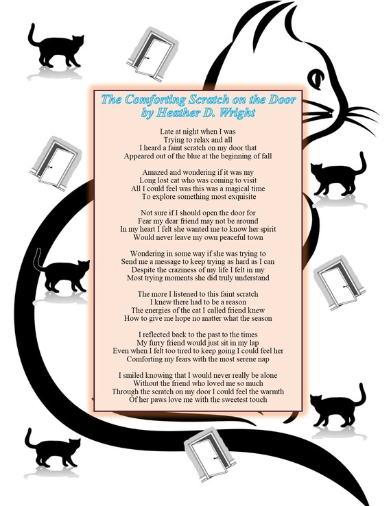 The Comforting Scratch On The Door Printable Digital Etsy