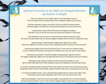 Spiritual Protection in the Midst of a Seagull Collection - Printable Digital Download