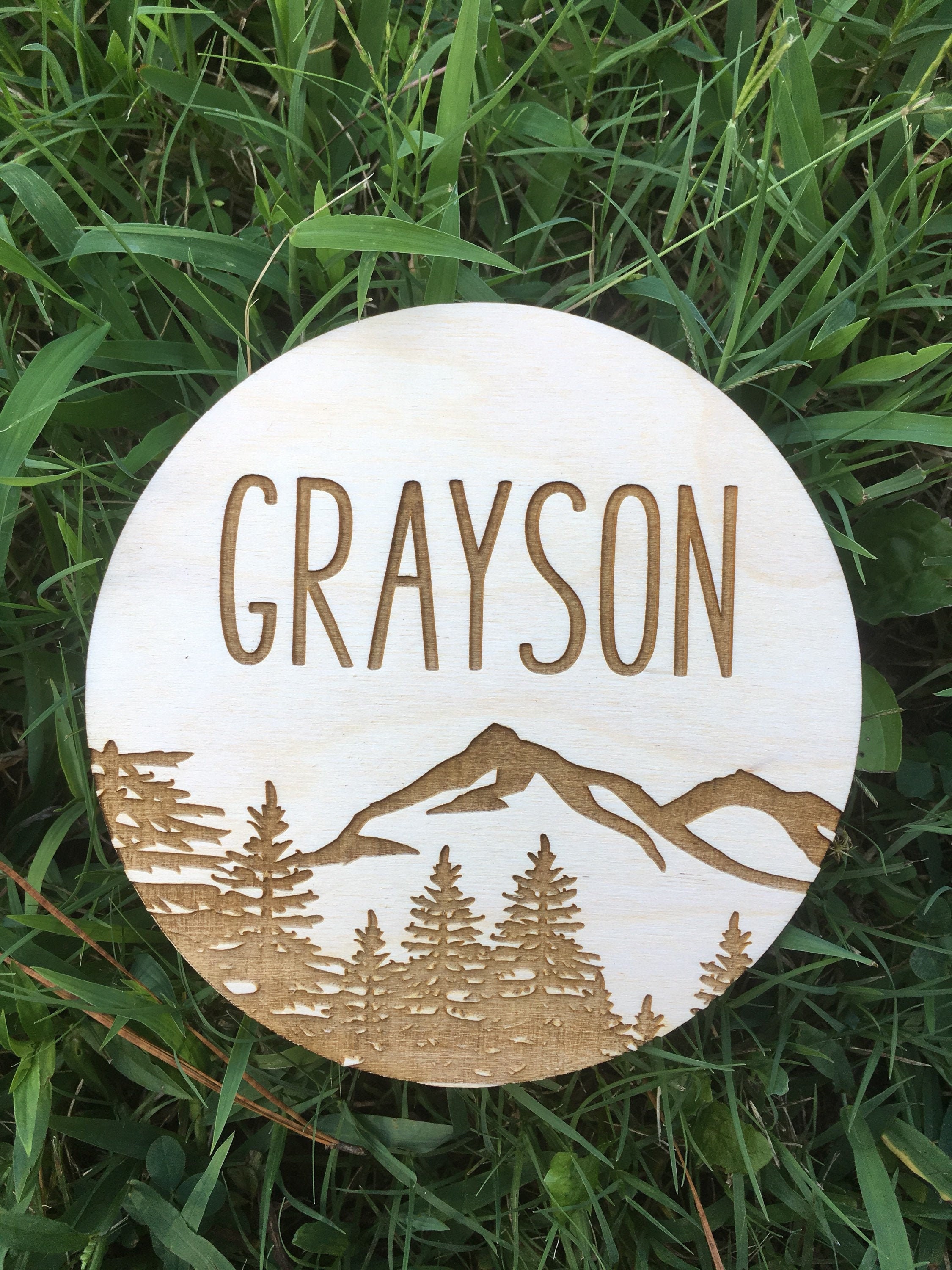 mountain baby announcement