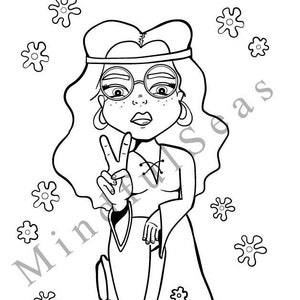 Peace Girl Malvorlage