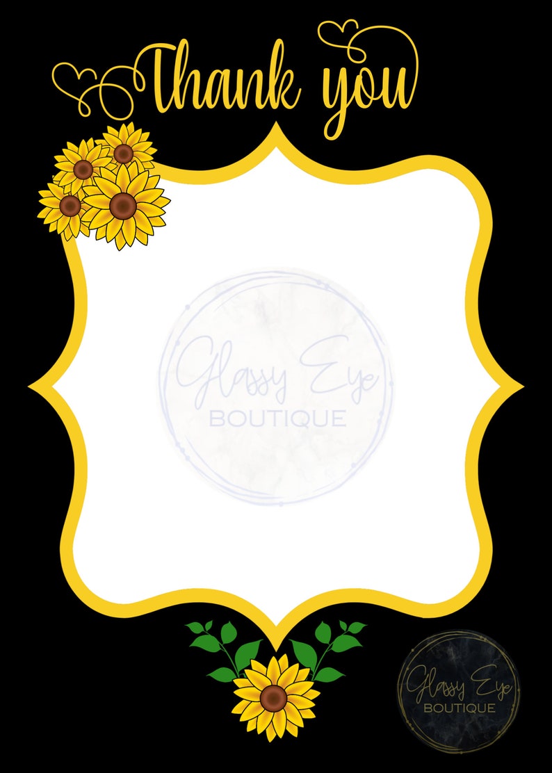 Sunflower Invitation Blank Template Baby Shower Bridal Etsy
