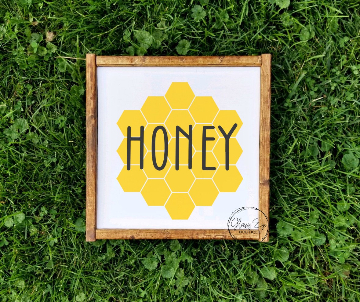 Bee Sign Honey Honey Sign Sign Picture Print Digital Etsy