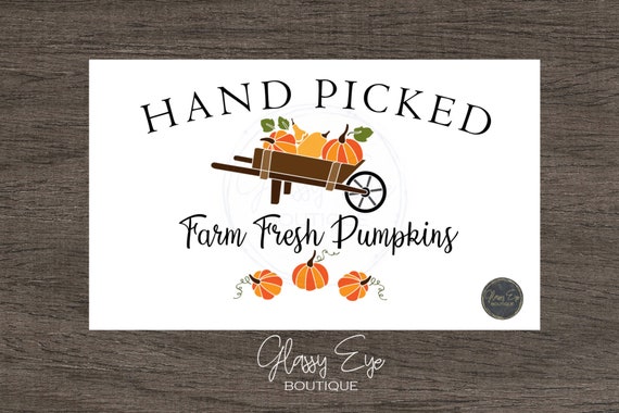 Download Fall Pumpkin Sign Autumn Harvest Pumpkins Printable Etsy PSD Mockup Templates