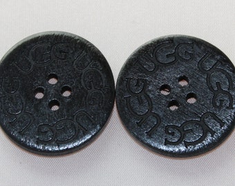 FREE Shipping - Two (2) New Replacement Buttons for Adults sizes UGG boots - BLACK color