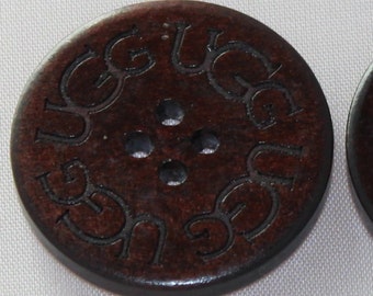 FREE Shipping - One (1) New Replacement Button for Adults sizes UGG boots - BROWN color