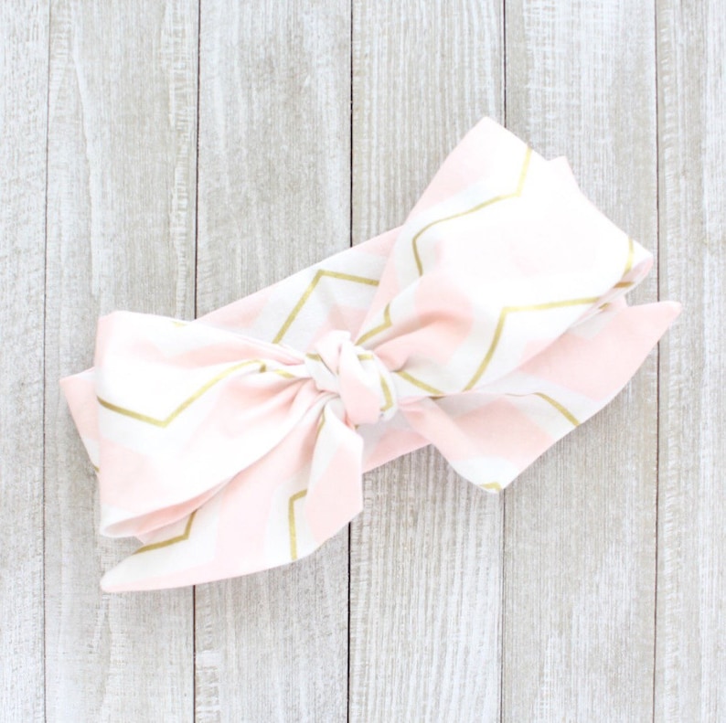 Hair Scarf Baby Turban Blush Zag Wrap Baby Headwrap Photo Prop Knotted Big Bow Toddler Infant Baby Shower Gift Newborn Headband
