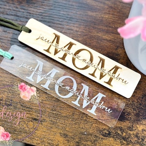 Custom Mom Bookmark - Grandma Bookmark - Personalized Book Gifts - Booktok Gifts - Book Lover Gift - Mother’s Day Bookmark - Gift for Mom