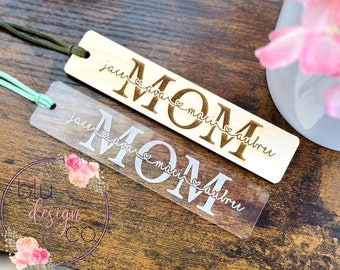 Custom Mom Bookmark - Grandma Bookmark - Personalized Book Gifts - Booktok Gifts - Book Lover Gift - Mother’s Day Bookmark - Gift for Mom