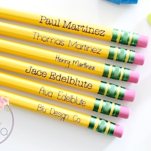 Custom Engraved Pencils - Personalized Pencil - Back to School - Teacher Appreciation - Student Gift - Name Pencils - Ticonderoga #2 Pencils