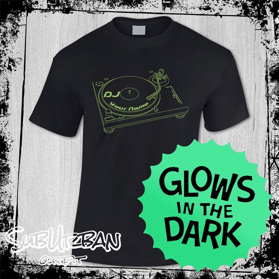 Men S Personalized Dj Logo Add Your Name Music T Shirt Etsy