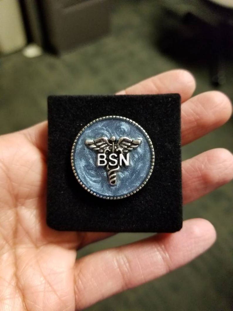 BSN nurse pin for Men pinning ceremony pin. simple medical Etsy