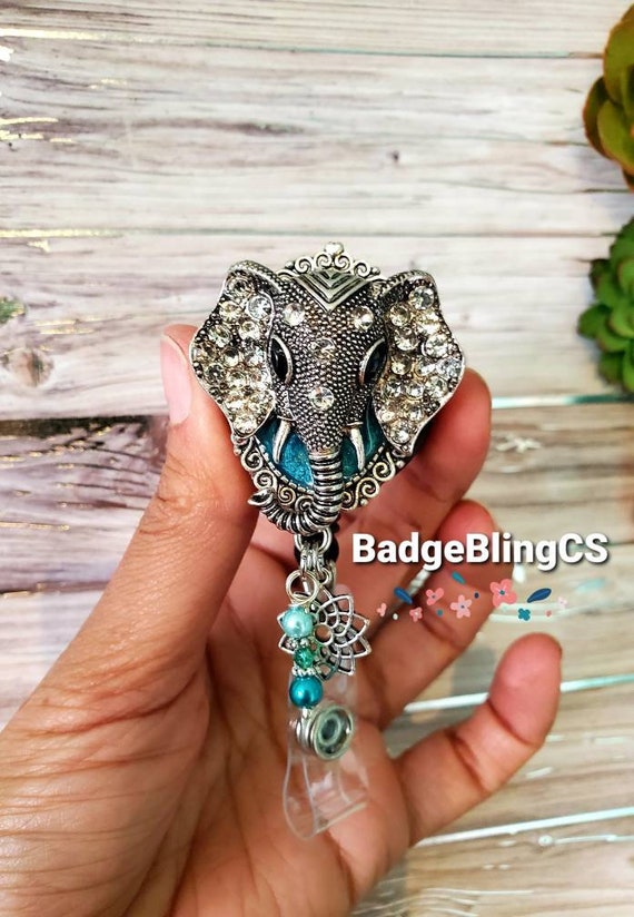 Elephant Badge Reel Holder Elegant Elephant Card Holder Jewelry