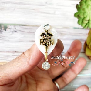 Gold RN pin for the pinning ceremony pin student nurse graduation gifts pins dainty nurse pin white marble and gold pin gift gold nursing