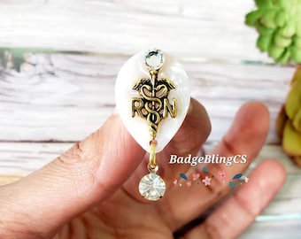 Gold RN pin for the pinning ceremony pin student nurse graduation gifts pins dainty nurse pin white marble and gold pin gift gold nursing