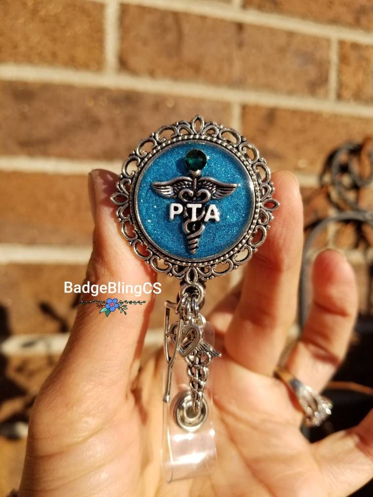 Physical Therapy Assistant Badge Reel Holder Clip ID Card Graduation Gifts  Medical Symbol Community Health Coach Clip Crutch PTA Charm -  Canada