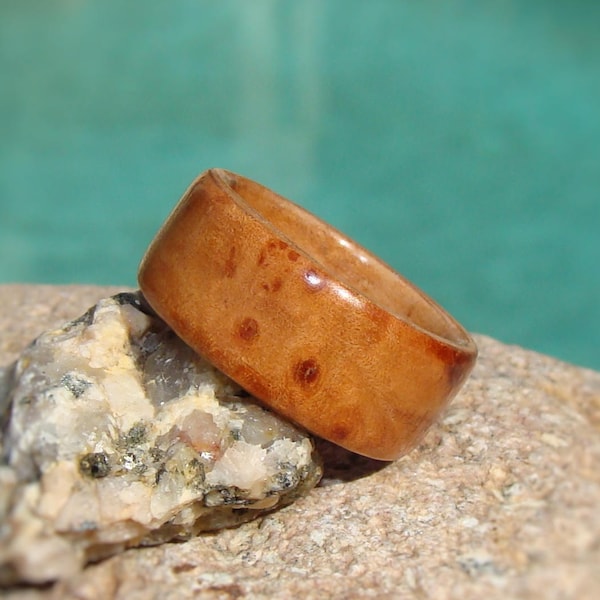 Maple Burl Bentwood Ring - Maple Burl Wood Ring - Maple Burlwood Ring - Maple Burlwood Bentwood Ring - Burl Ring - Burl Bentwood Ring