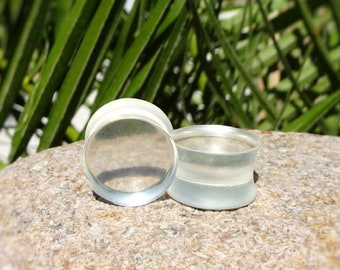 Clear Resin Ear Plugs - Ear Gauges - Gift for Him or Her