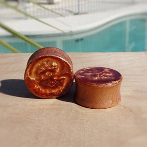 Kupfer Perlen Ohr Plugs - Ohr Plugs - Geschenk für Sie und Ihn