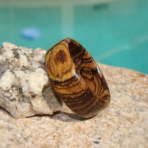 Bocote Wood Ring ~ Solid Wood ~ Men's or Women's ~ Stunning!