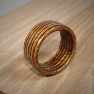 Brown Wood Ring - Spectraply Brown Wood Ring - Brown Bentwood Ring - Brown Spectraply Wood Ring - Brown Spectraply Bentwood Ring