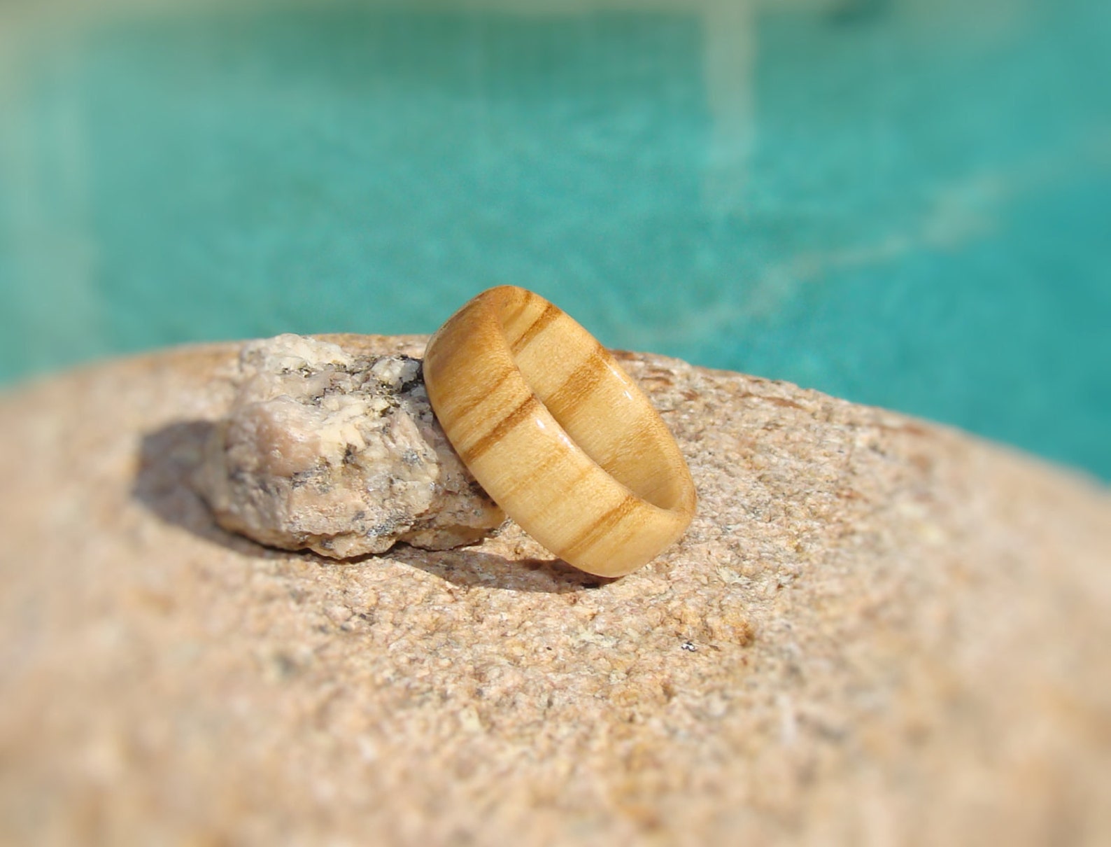 Olive Wood Ring Solid Wood Men's or Women's Etsy