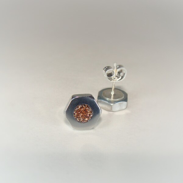 Hex Nut Earrings Etsy