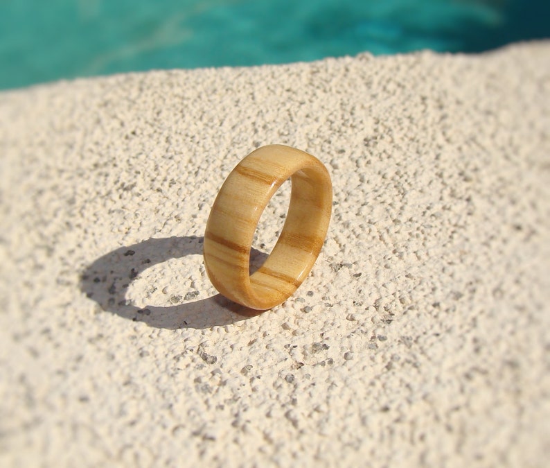 Olive Wood Ring Solid Wood Men's or Women's Etsy