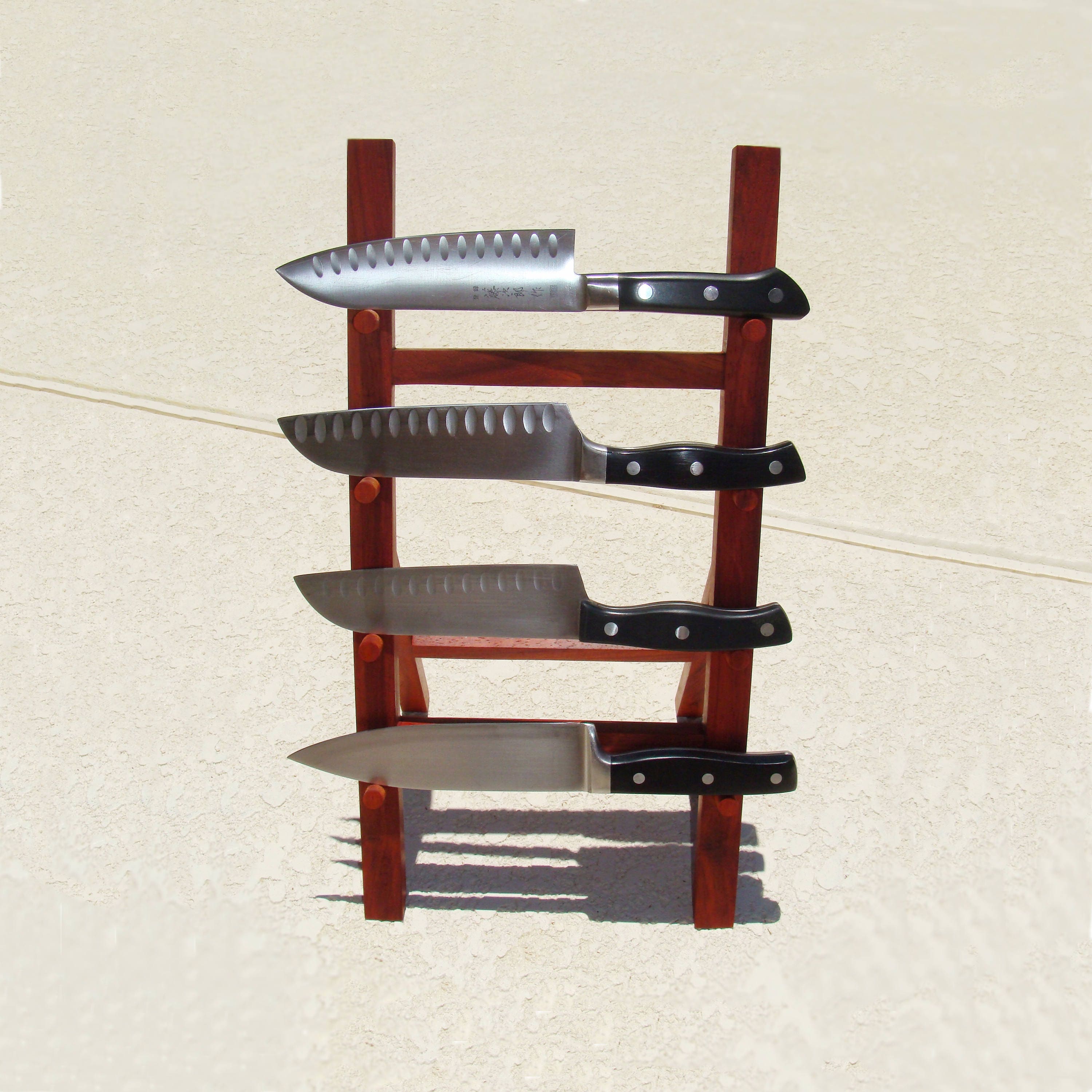 Knife Stand Japanese Knife Stand Holds Four Knives Etsy