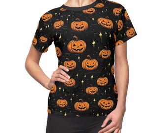 Halloween Jack-O-Lantern Women's T-Shirt, Perfect For Halloween Parties