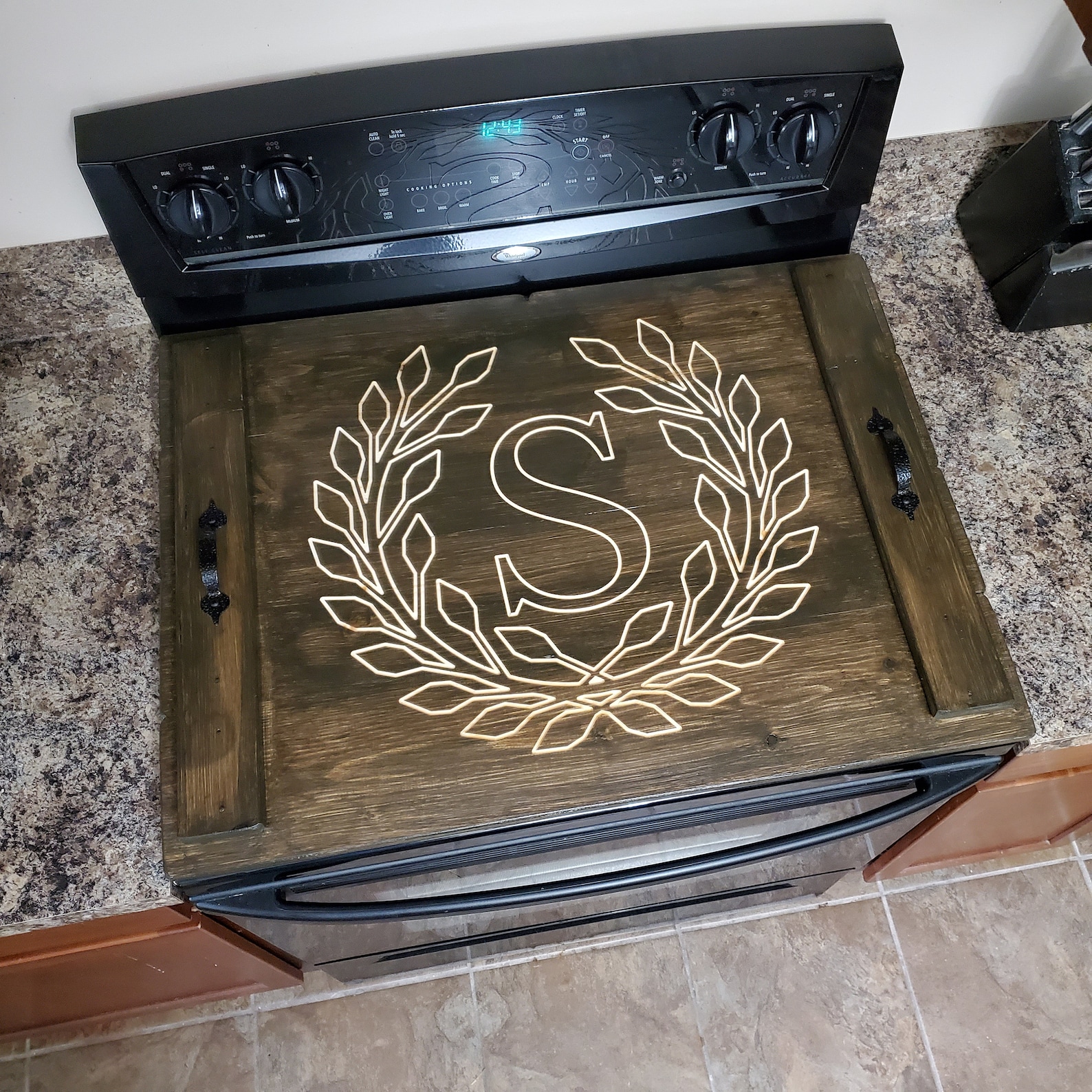 Personalized Stove Top Cover with Engraved Design Etsy
