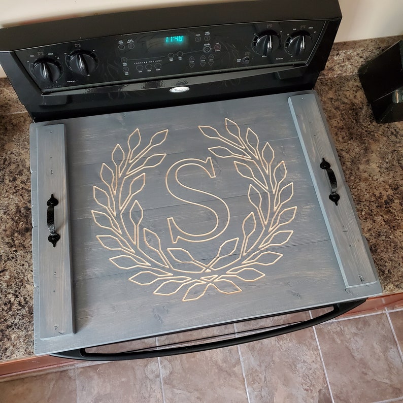 Personalized Stove Top Cover with Engraved Design Etsy